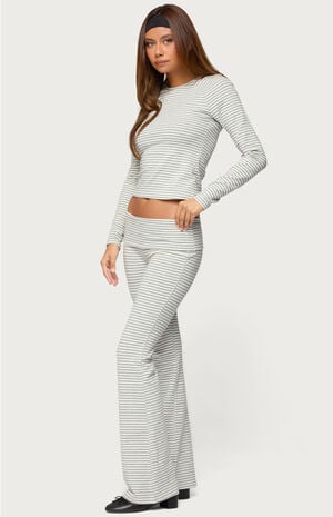 Kaeli Stripey Flared Leggings image number 4