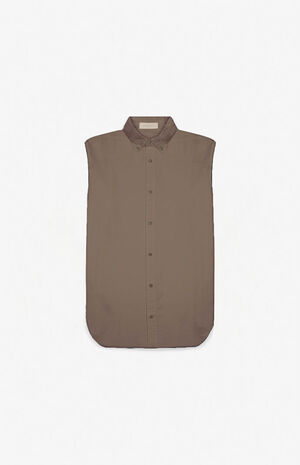 Women's Wood Sleeveless Oxford Button Down Shirt image number 1