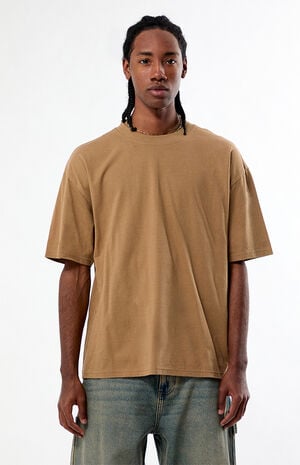 Brown Basic Oversized T-Shirt image number 1