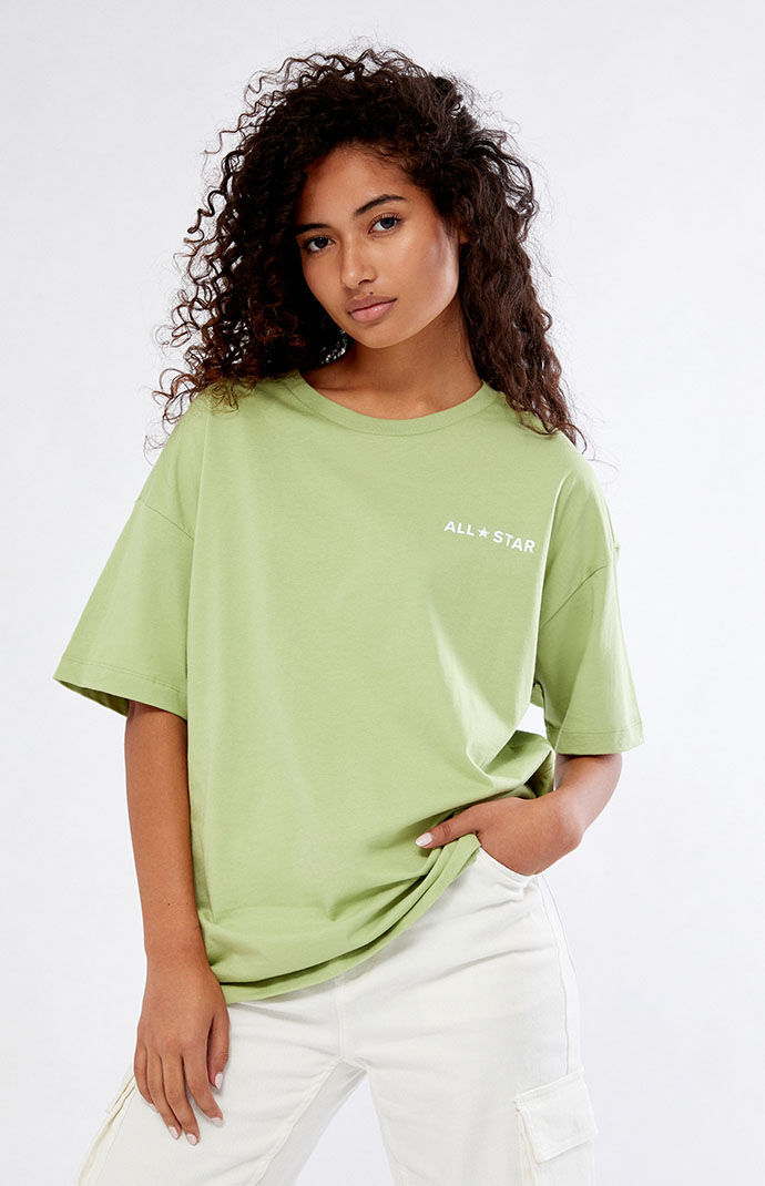Converse t hot sale shirt womens green