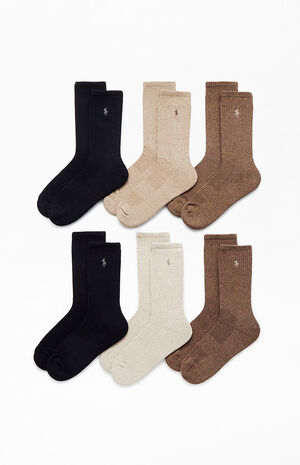6 Pack Casual Crew Socks image number 1