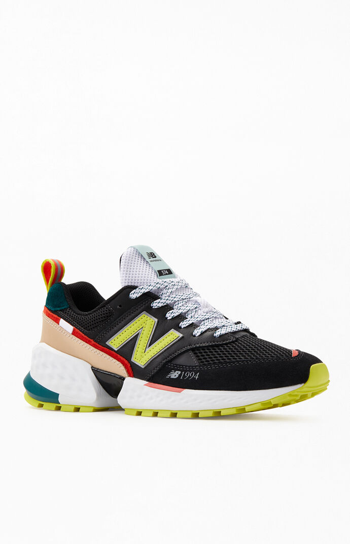 new balance 574 black yellow