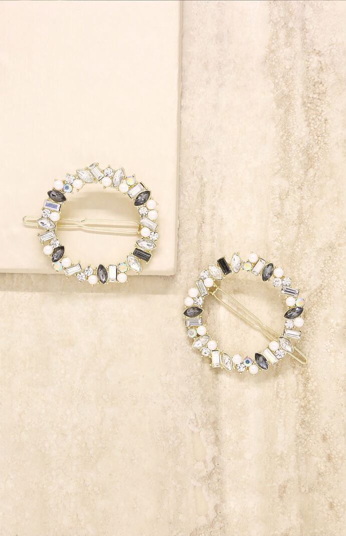 Large Crystal Hair Barrette