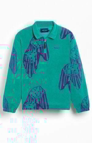 Dice Print Fleece Quarter Zip Sweatshirt image number 1