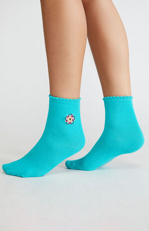 Swirly Flower Socks image number 1