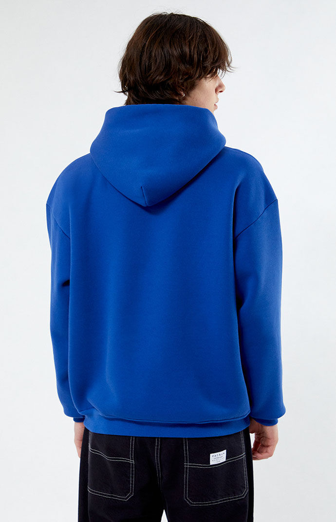 Solid best sale blue hoodie
