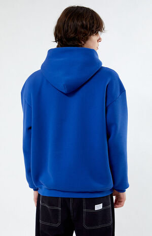 Blue Solid Hoodie image number 4