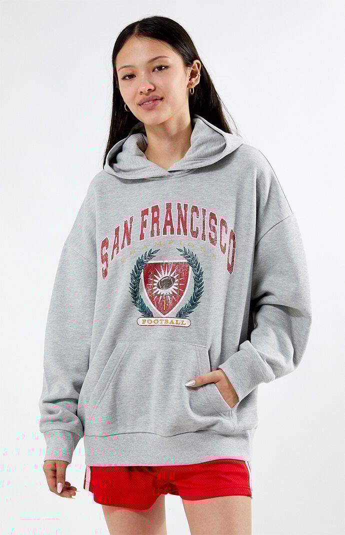 Pacsun Women s San Francisco Hoodie in Heather Grey Size Small
