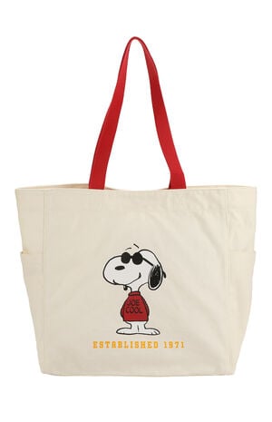 Peanuts Joe Cool Snoopy Est. 1971 Canvas Tote Bag image number 1