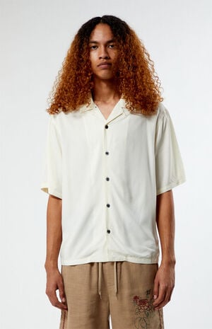 Recycled Solid White Camp Shirt
