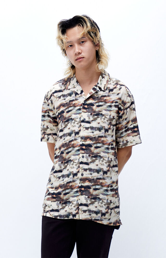 PacSun Camo Dye Resort Camp Shirt | PacSun