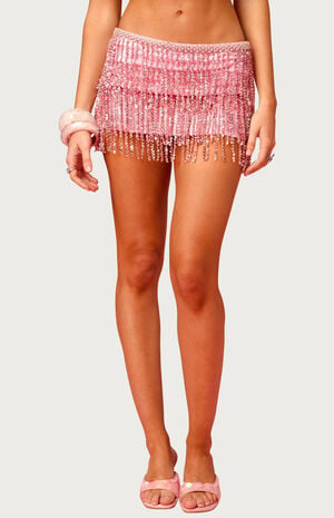 Disco Barbie Sequin Mini Skirt image number 1