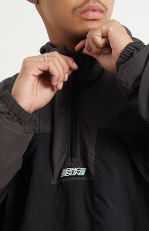 Paneled Nylon Hooded Pullover Hoodie image number 2