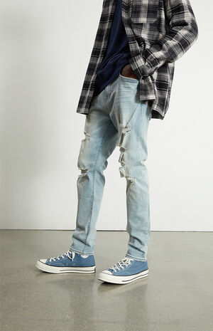 PacSun Medium Ripped Slim Taper Jeans | PacSun