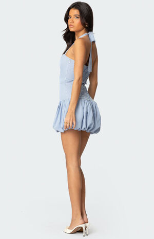 Pinstripe Bubble Skirt Mini Dress image number 5