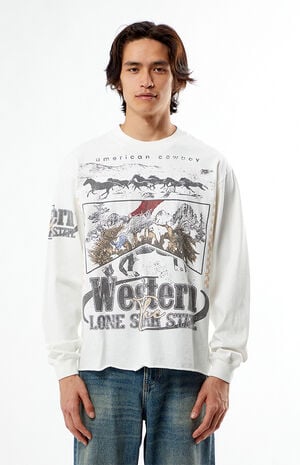 Western Cropped Long Sleeve T-Shirt
