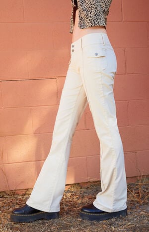 Cream Agatha Low Rise Pants image number 3