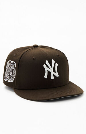 new york yankees fitted hats brown