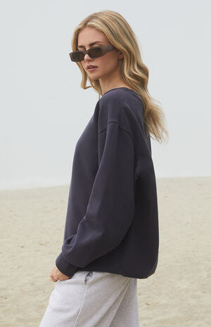 Dark Blue Erica Crew Neck Sweatshirt image number 3