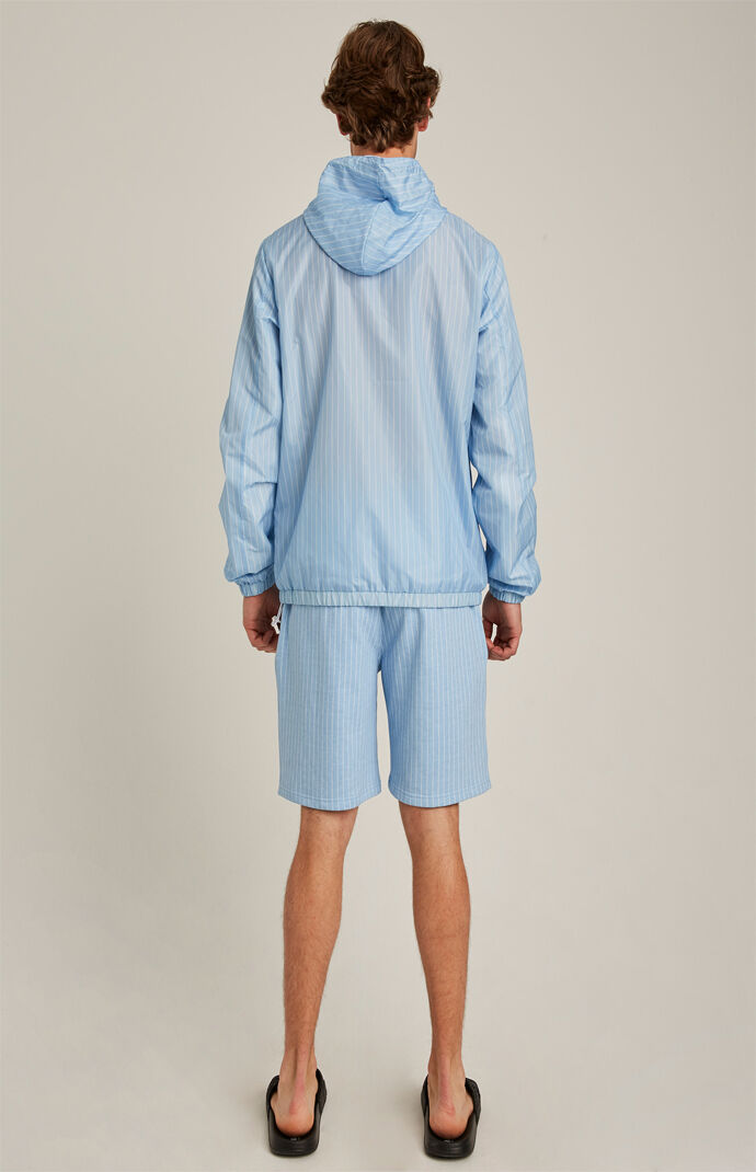 Pinstriped Windbreaker Jacket