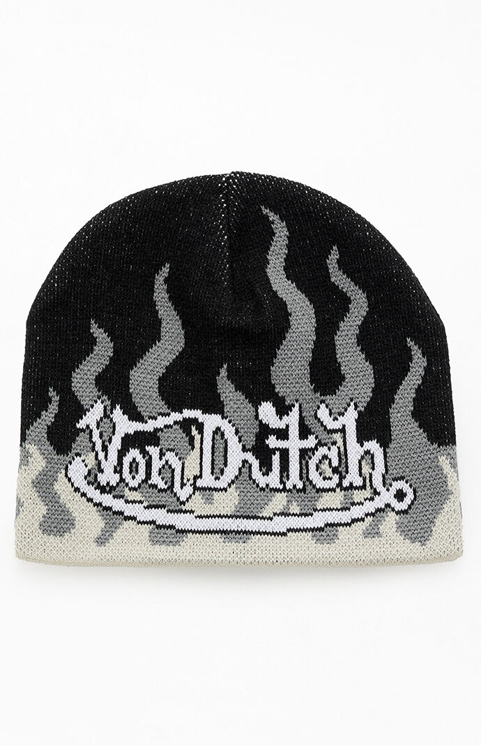Von Dutch Flame Skull Beanie | Pacsun