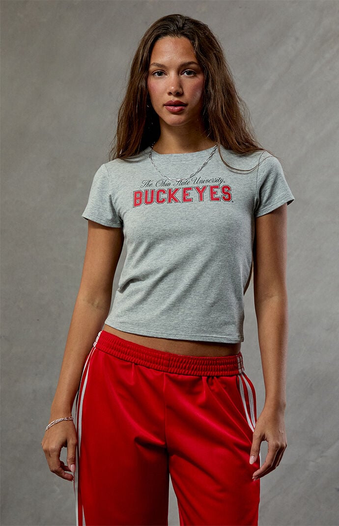 Wild Collective Women's Ohio State Skimmer T-shirt In Gray