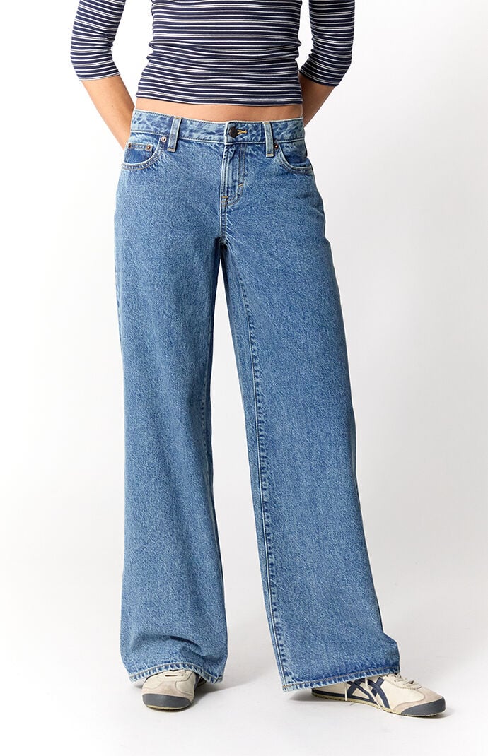 Pacsun Casey Low Rise Baggy Jeans Medium Blue