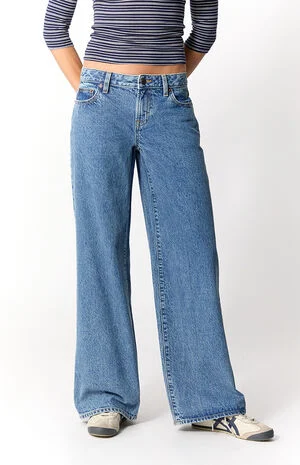 Casey Low Rise Baggy Jeans Medium Blue image number 2