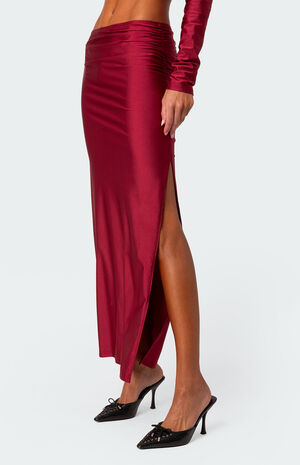 Reema Shiny Slit Maxi Skirt image number 4