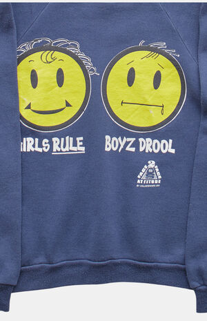 '90s Girls Rule Boyz Drool Crew Neck Sweatshirt image number 4