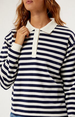Knit Striped Rugby Shirt image number 2