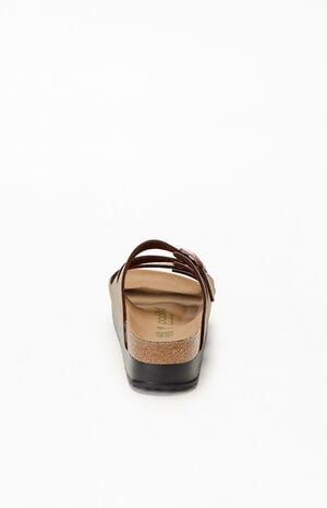 Women's Florida Platform Flex Vegan Leather Sandals Mocha image number 3