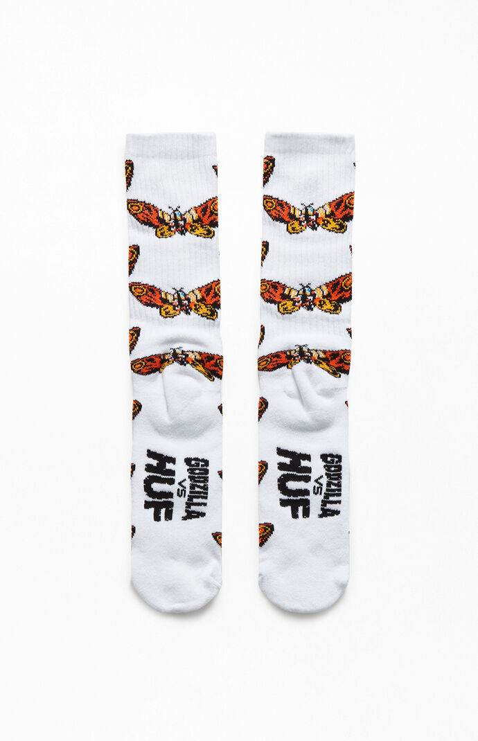 x Godzilla Mothra Crew Socks