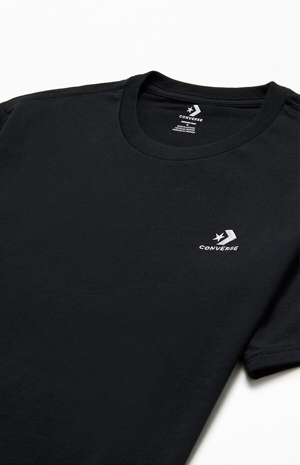 Converse Black Go-To Embroidered Star Chevron Standard Fit T-Shirt | PacSun