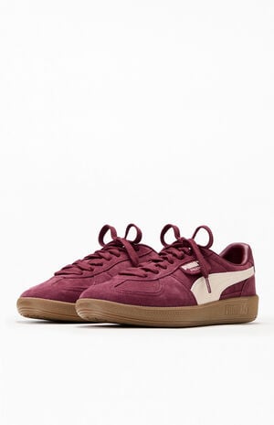 Burgundy Puma Palermo Leather Shoes image number 2