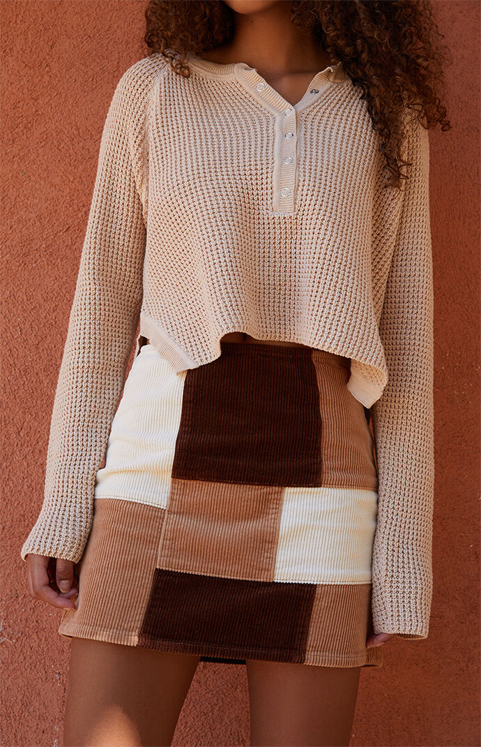 Corduroy skirt pacsun top