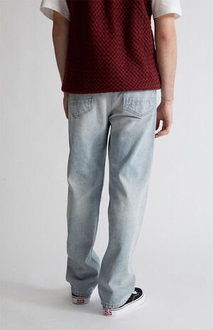 Light Indigo Washed Straight Jeans image number 4