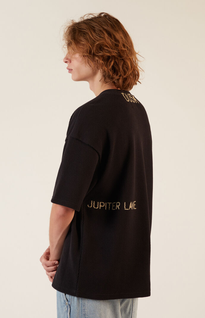 Pacsun Black Dawn Waffle Knit T-Shirt | PacSun