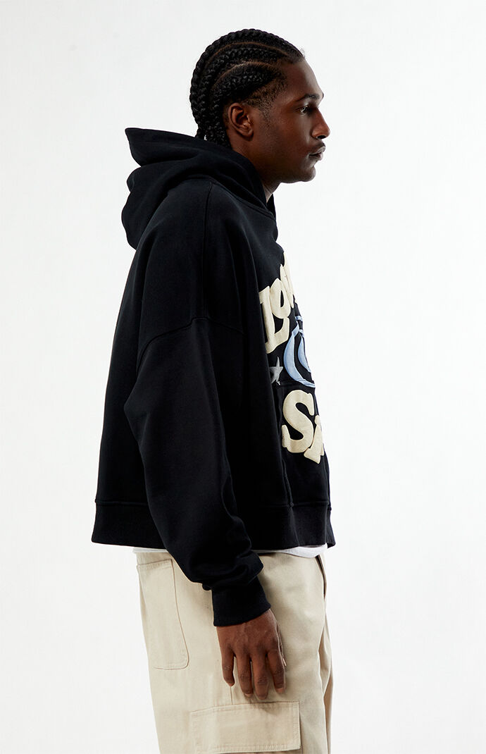 Pacsun Lost Space Puff Graphic Cropped Hoodie