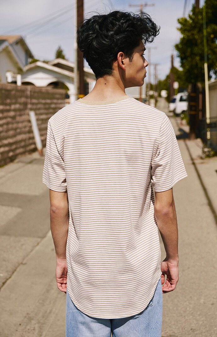 Ezar Striped Scallop T-Shirt