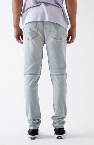 Light Biker Stacked Skinny Jeans image number 5