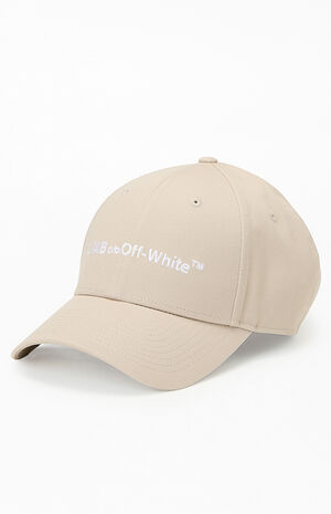 Tan Horizontal Embroidered Strapback Hat image number 4