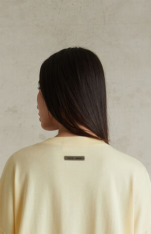 Women's Garden Yellow Boxy T-Shirt image number 4