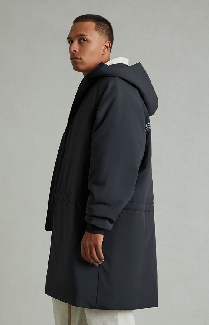 Fear of God ESSENTIALS Vintage Black Hooded Parka Jacket | Pacsun