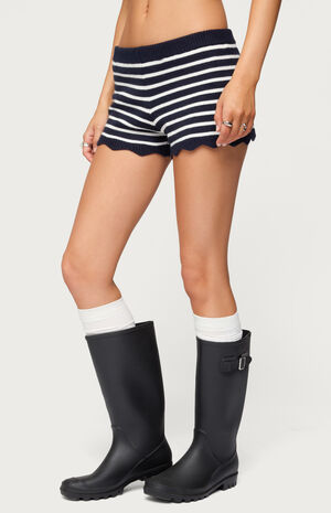 Soren Contrast Striped Knit Shorts image number 2