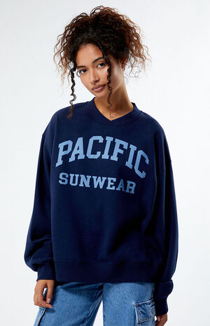 Pacific Sunwear Surplice Oversized Sweatshirt image number 2