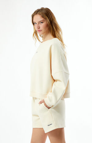 Cream Logo Crew Neck Sweatshirt image number 3