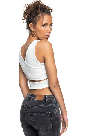 White Good Keepsake Crop Tank Top image number 3