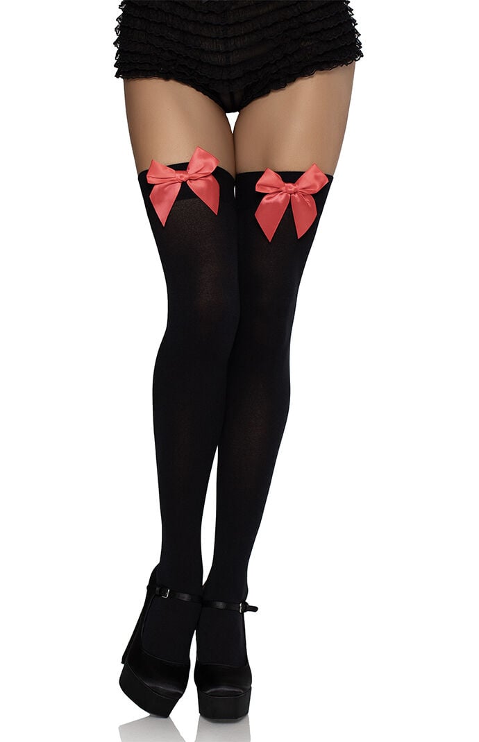 Leg Avenue Kay Opaque Thigh High Tights