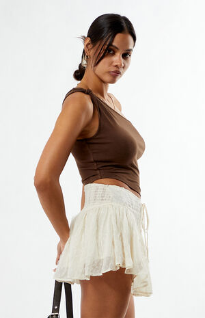 Lace Up Boho Mini Skirt image number 3